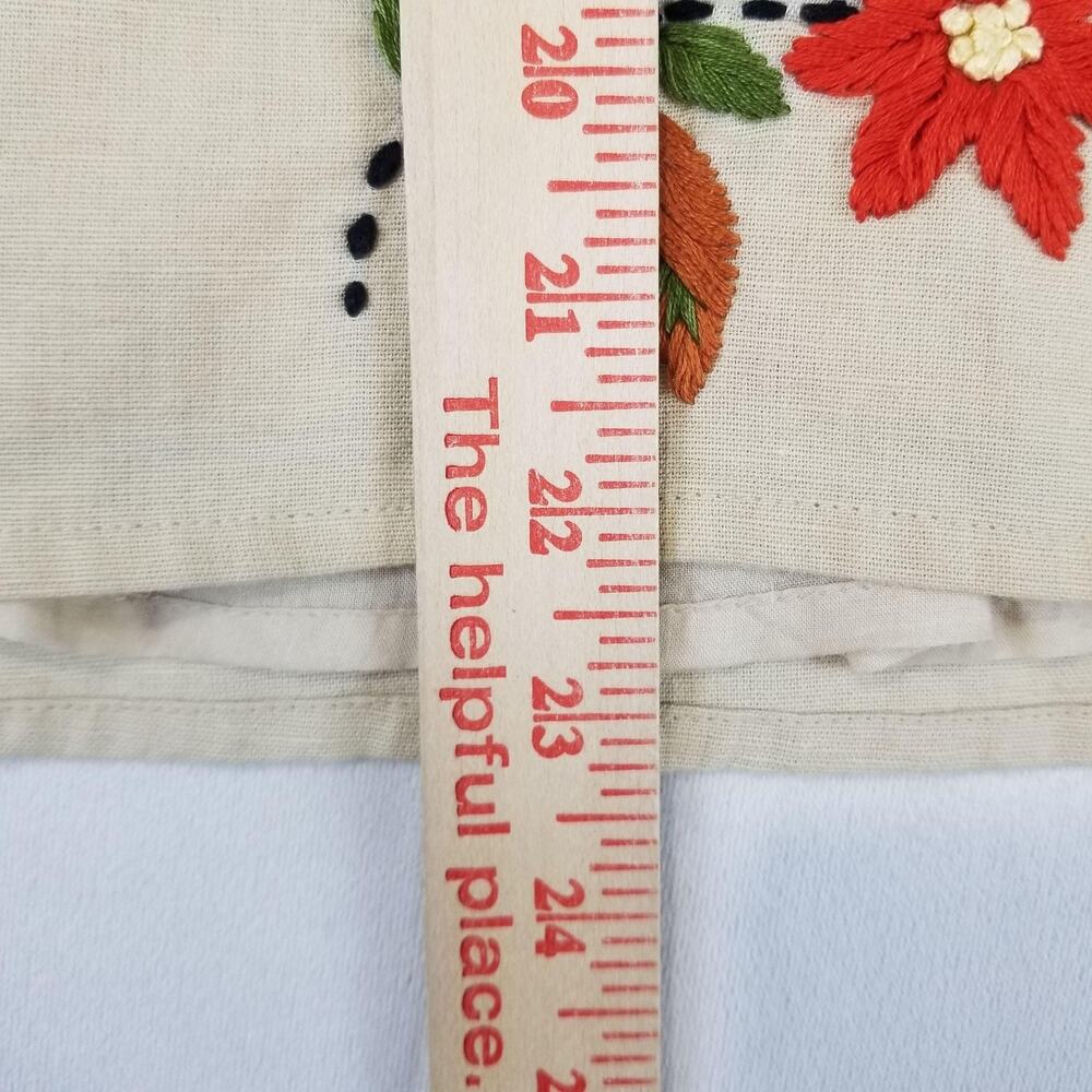 Tularosa Top Small Beige Embroidered Revolve Boho Peasant Floral Tassel Artsy - Picture 11 of 12
